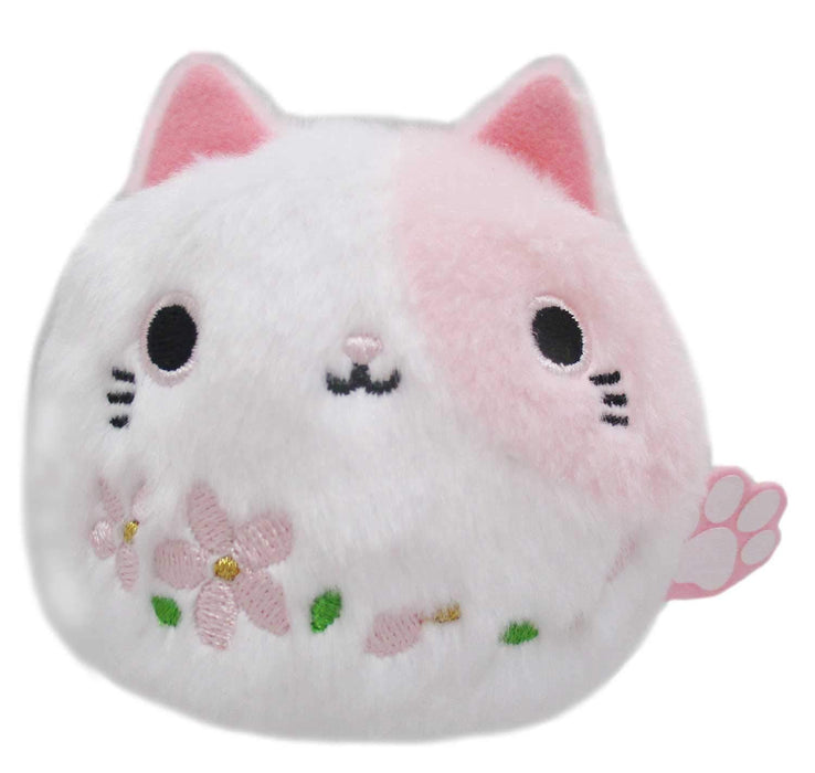 Sanei Boeki 毛绒猫 Dango Sakura W7.5xD6xH7cm 动物