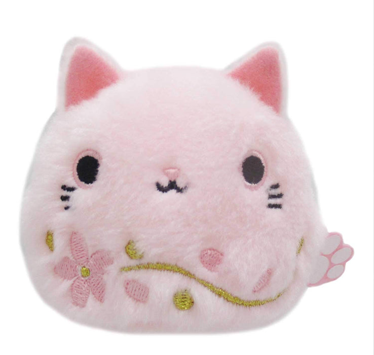 Sanei Boeki Plush Cat Dango Sakura W7.5xD6xH7cm