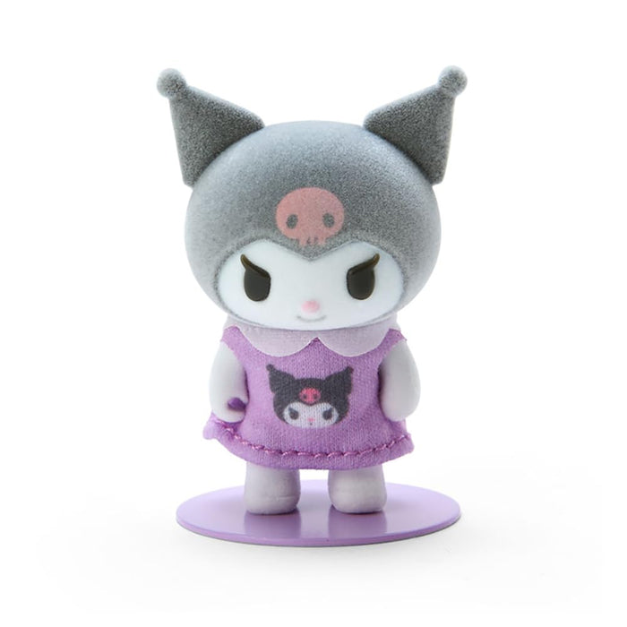 Sanrio Kuromi Mini Flocky Dress-Up Doll - Sanrio Pitatto Friends Kuromi-Chan 6.8x3.6x3cm 604321