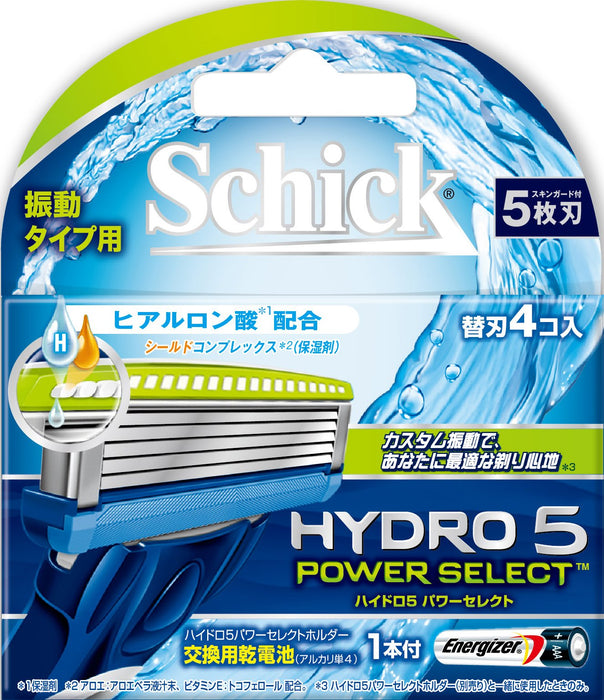 Schick Hydro 5 Power Select 5 Blades Replacement 4-Pack