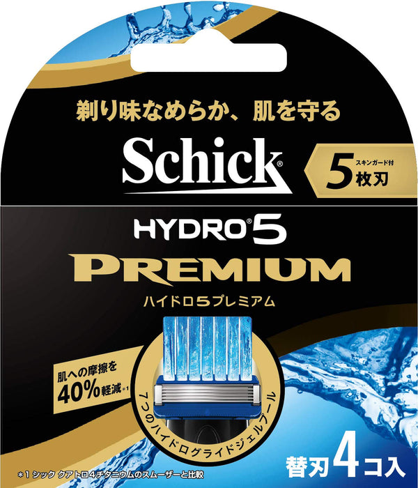 Schick Hydro 5 高级男士剃须刀，带 5 个刀片 - 4 包替换刀片