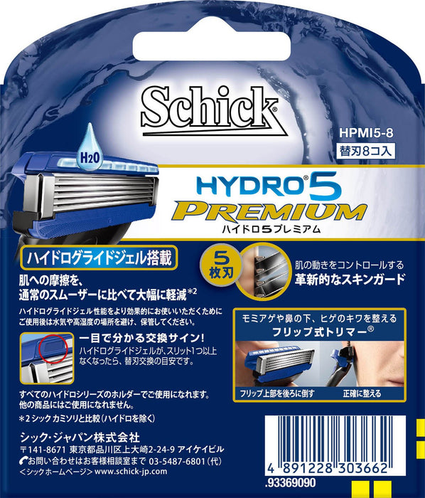 Schick Hydro 5 Premium Men's Razor 8-Pack of 5-Blade Replacement Blades