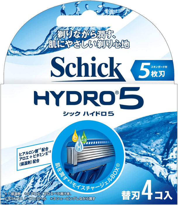 Schick Hydro 5 Men's Razor Replacement - 5 Blades 4 Pieces Pack