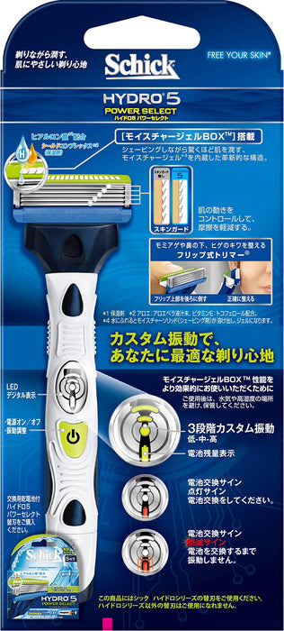 Schick Hydro 5 Men's Stainless Steel Razor with Power Select - Double Holder+2 Blades