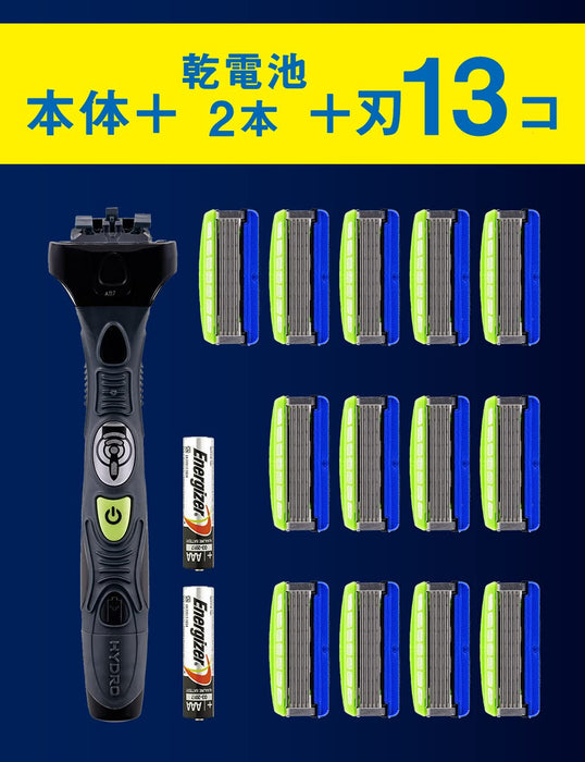 Schick Hydro 5 Power Select 刮鬍刀俱樂部套裝，附支架和 12 個替換刀片