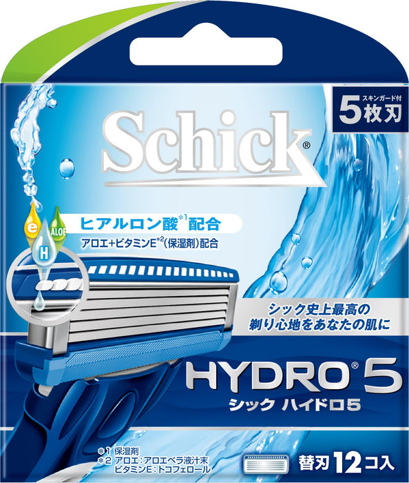 Schick Hydro 5 刮鬍刀補充裝 - 12 個替換刀片