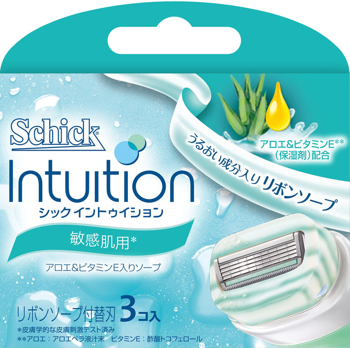 Schick Intuition 敏感肌肤 3 件套替换刀片