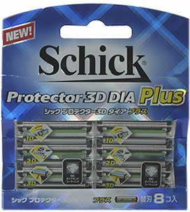 Schick Protector 3D Diaplus 耐用替换刀片 8 件装