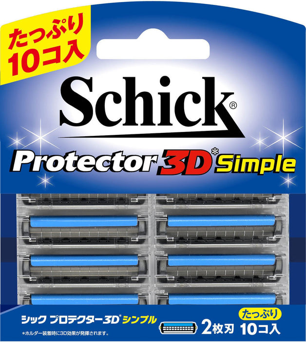 Schick Protector 3D - 10 件式簡單更換刀片套件，由 Schick 出品