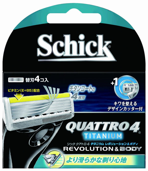 Schick Quattro 4 Titanium Revolution 4-Piece Replacement Blade Set