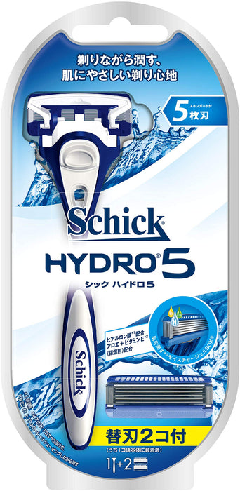 Schick Hydro 5 Men's Razor with Double Holder and 3 Total Replacement Blades