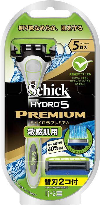 Schick Hydro 5 Premium Men's Razor for Sensitive Skin with 3 Blades