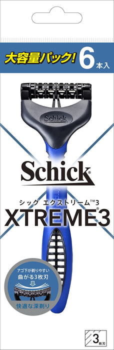 Schick Extreme 3 Razors Pack of 6 Premium Quality by Schick