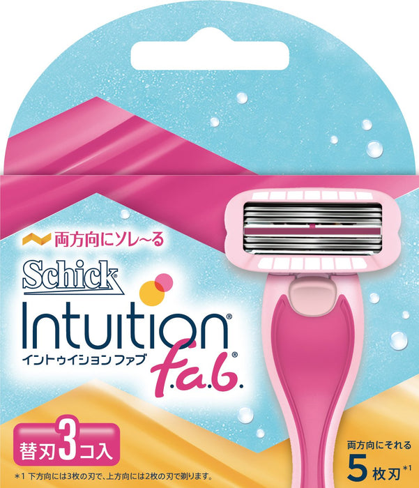 Schick Intuition Fab Women's Razor Spare Blades 3 Pieces