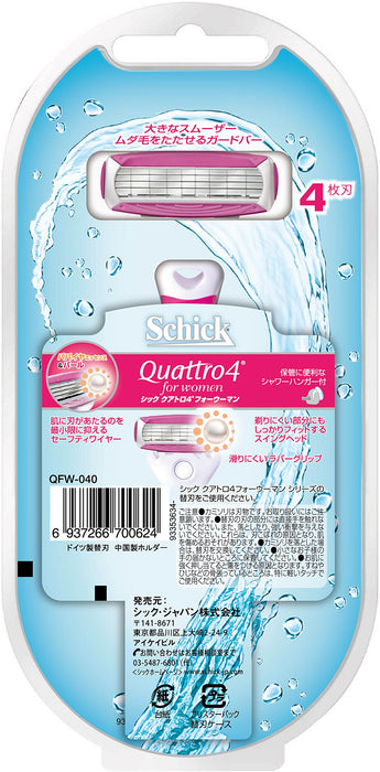 Schick Quattro 4 Women's Razor with 3 Replacement Blades