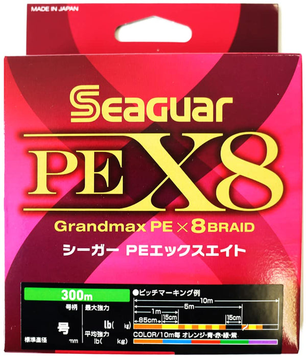 Seaguar PE X8 300M 钓鱼线 0.6 14 磅 多色