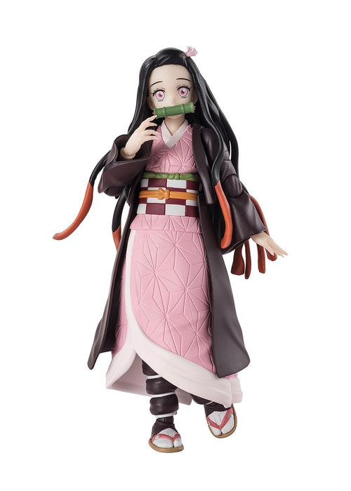 Bandai Spirits 鬼灭之刃 Nezuko Kamado 130 毫米 PVC ABS 可动人偶，由 SH Figuarts 制作