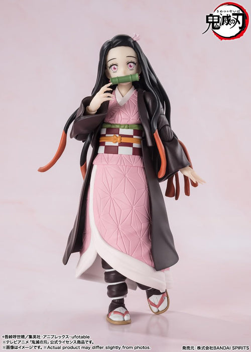 Bandai Spirits 鬼灭之刃 Nezuko Kamado 130 毫米 PVC ABS 可动人偶，由 SH Figuarts 制作