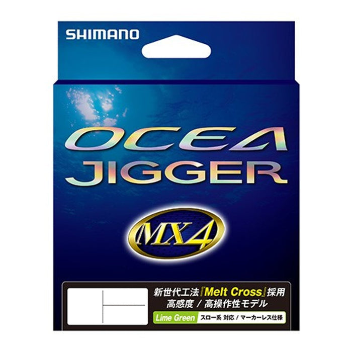 Shimano Ocea Jigger MX4 200M No. 2 Lime Green Fishing Line High Strength