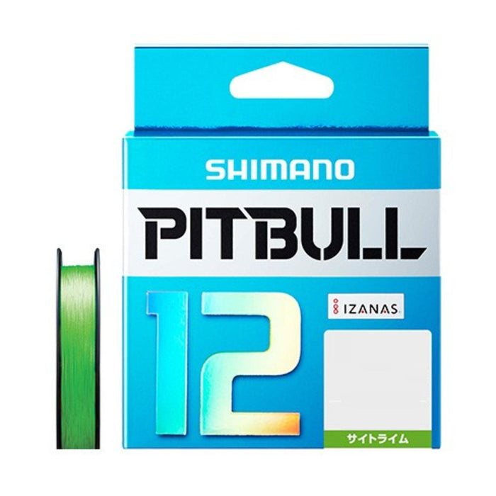 Shimano Pitbull 12 股 200M 視線石灰 Pe 線 0.6 13.9 磅編織線