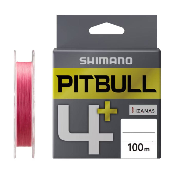 Shimano Pitbull 4+ 粉紅色 100M 釣魚線 0.30 毫米