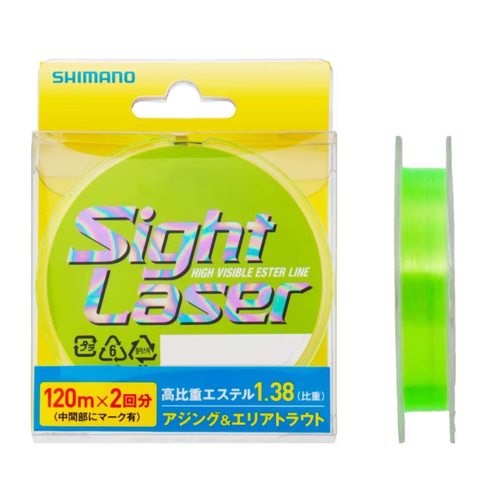 Shimano Sight Laser 0.2mm Fluorescent Green Fishing Line 240M