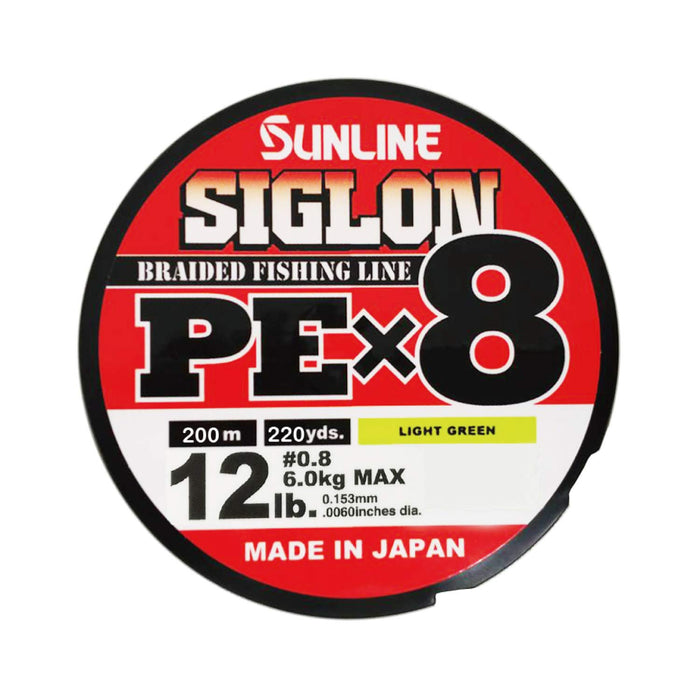 Sunline Sigron Pex8 200M 淺綠色 0.8 12Lb 編織釣線