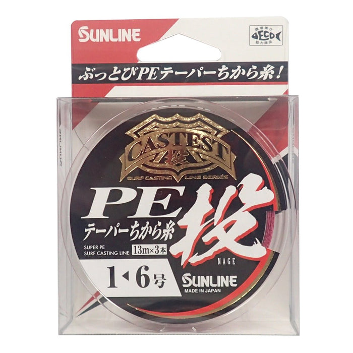 Sunline Pe Line Castest Tapered Power Thread 13M x 3 1-6 Red