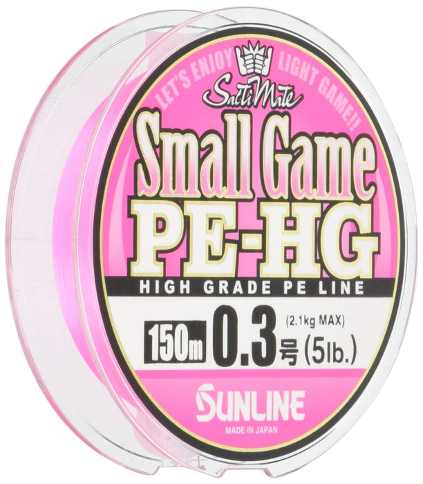 Sunline Pe Line Salty Mate 150M 0.3 5Lb Sakura Pink Small Game Hg