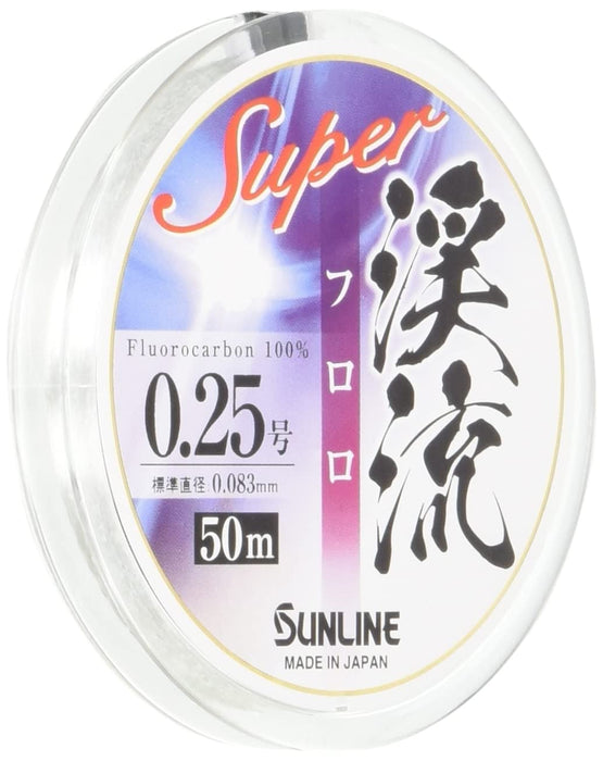 Sunline Super Stream 螢光釣魚線 50M 0.25 透明