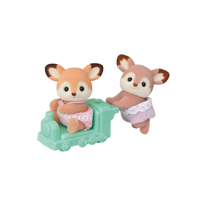 Epoch Sylvanian Families 鹿双胞胎玩偶玩具 C-71 - 适合 3 岁及以上儿童