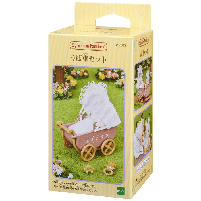 Epoch Sylvanian Families Baby Car Set St Mark Certified Dollhouse Toy for Ages 3+