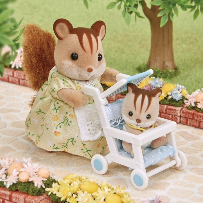 Epoch Sylvanian Families 婴儿推车玩具（适合 3 岁及以上儿童）娃娃屋家具车-206