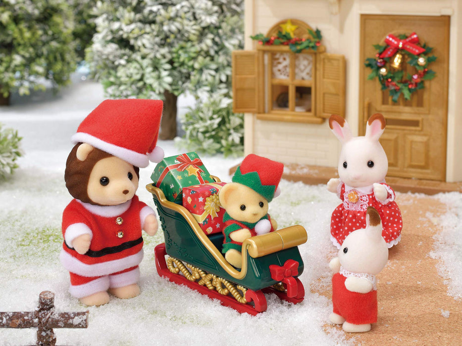 Epoch Sylvanian Families 季節性獅子聖誕老人聖誕套裝 SE-206 認證玩具娃娃屋適合 3 歲以上兒童