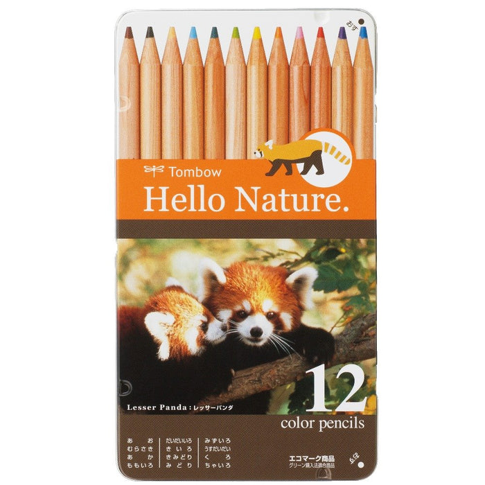 Tombow Hello 自然小熊貓12色套裝彩色鉛筆 CB-RHNDL0212C