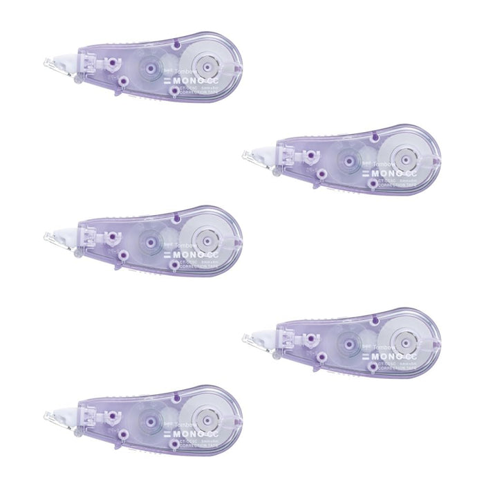 Tombow Mono CC Correction Tape Soft Purple 5mm Width Pack of 5