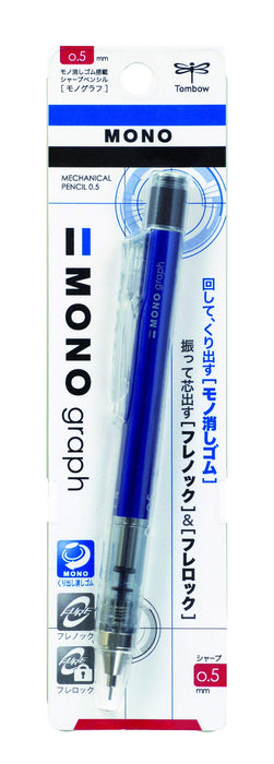 Tombow Monograph 自動鉛筆 0.5 毫米動態藍色 - Dpa-132D