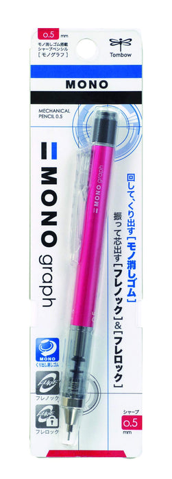 Tombow Monograph Mechanical Pencil 0.5 Pink - High Precision Writing Tool