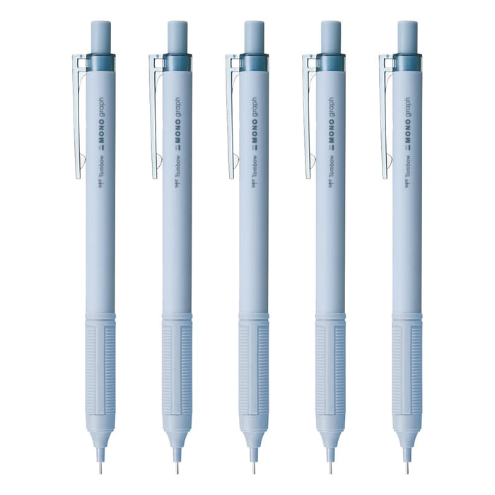 Tombow Monograph Light Mechanical Pencil 0.3mm Grayish Blue 5 Pieces Set