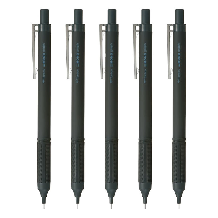 Tombow Monograph Light Mechanical Pencil 0.5mm Full Black Pack of 5 Pieces