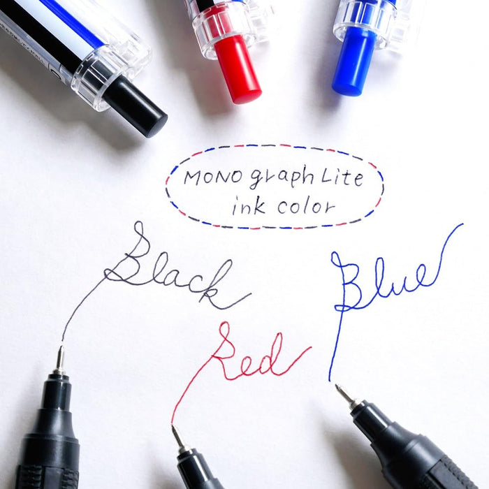 Tombow Monograph Light 0.5 毫米红色墨水圆珠笔单色轴 5 支装