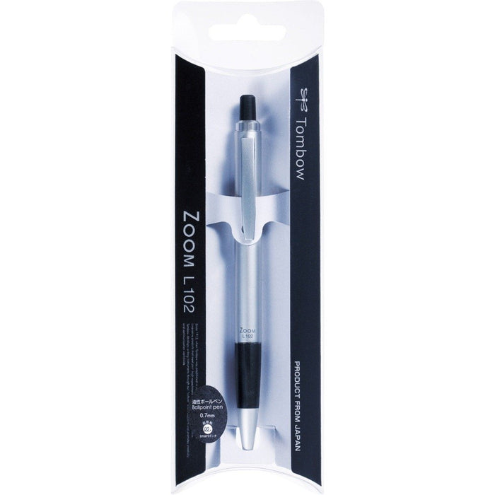 Tombow Zoom L102 銀色原子筆 0.7 毫米油性墨水