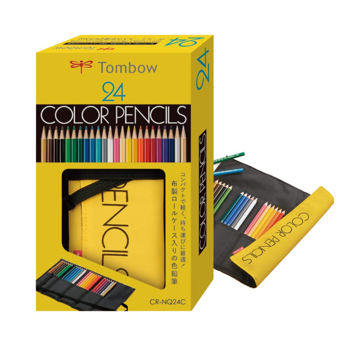 Tombow Colored Pencil Set with Mini Sharpener 24 Colors in Roll Case