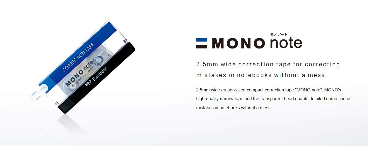 Tombow Mononote Correction Tape Blue Pencil Compatible - Ct-Ycn2.5C41 Model