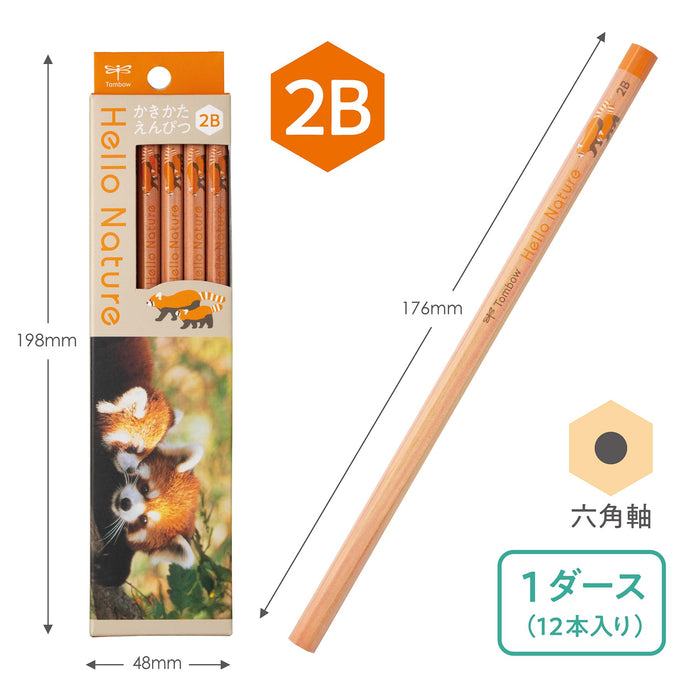 Tombow 2B Drawing Pencil - Hello Nature Red Panda Series