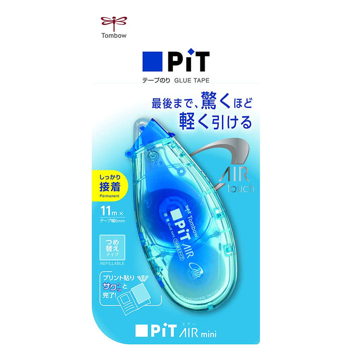 Tombow 蓝色迷你可再填充铅笔胶带 5 件装 Pit Air 系列