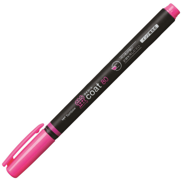 Tombow 10-Piece Pencil Highlighter Set Fluorescent Pink Coat - Wa-Sc90-10P