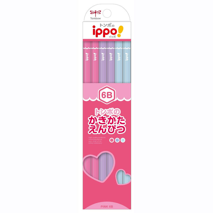 Tombow Ippo 绘图铅笔 6B 纯粉色 - Tombow Kb-Kpw04-6B