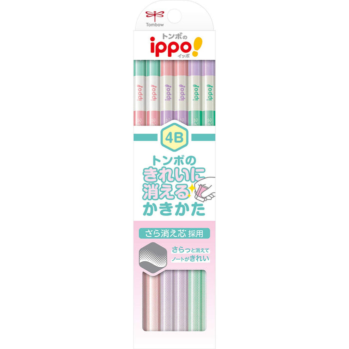 Tombow Ippo Erasable 4B Pencils Pack of 12 Pink