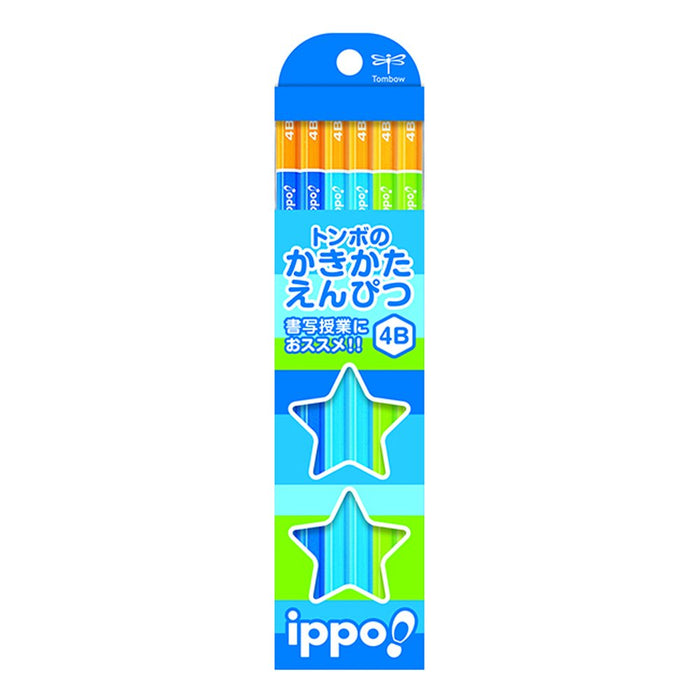 Tombow Ippo 4B Drawing Pencil Dozen Pack Blue - Tombow Pencil Series